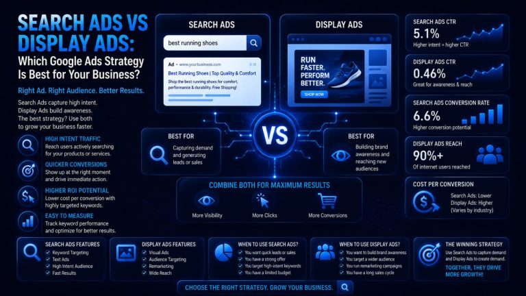 Search Ads vs Display Ads: Which Google Ads Strategy Is Best for Your Business?